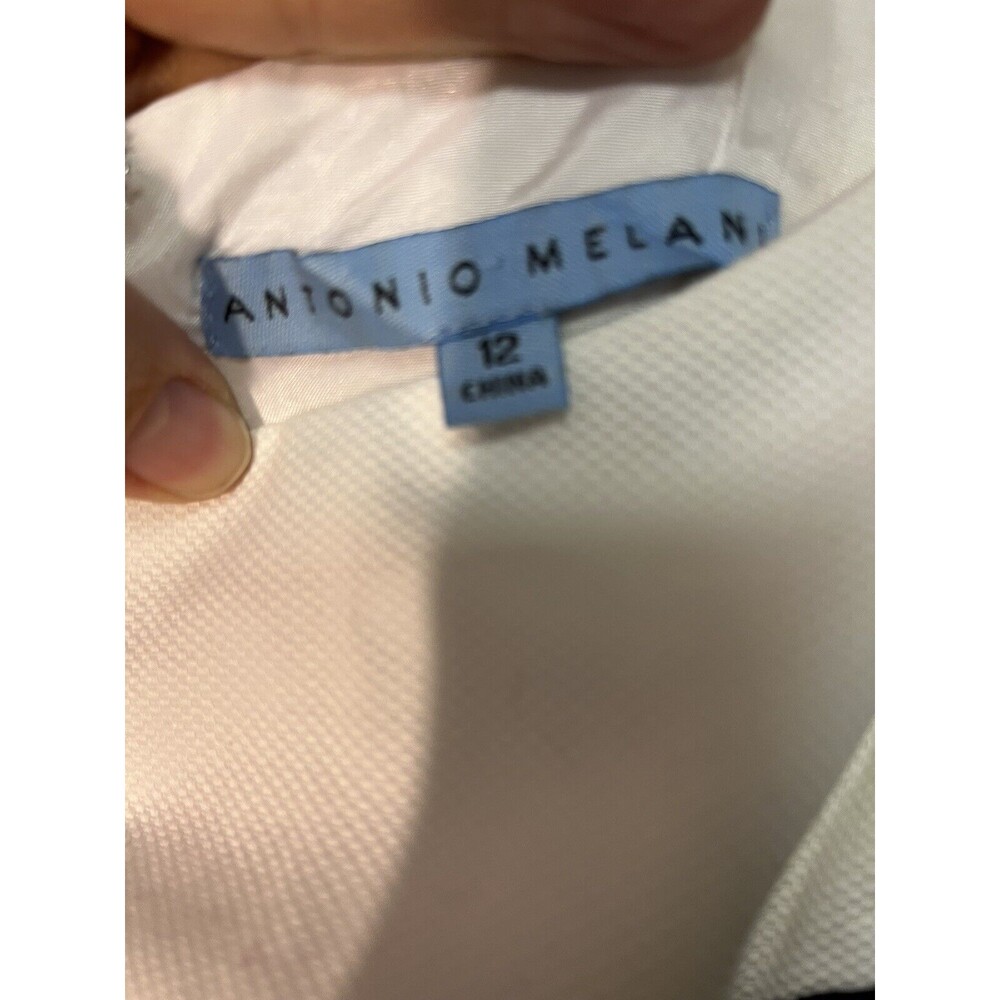 ANTONIO MELANI Navy and White Mini Dress - Picture 3 of 6